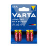 Батарейка VARTA Longlife Power Max Micro 1.5V - LR03/ AAA 4 шт в блистере