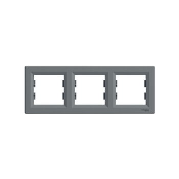 Рамка горизонтальная SE EPH5800362 Asfora 3 постовая сталь