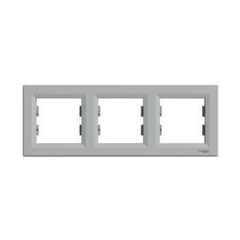 Рамка горизонтальная SE EPH5800361 Asfora 3 постовая алюминий