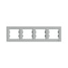 Рамка горизонтальная SE EPH5800461 Asfora 4 постовая алюминий