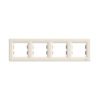 Рамка горизонтальная SE EPH5800423 Asfora 4 постовая кремовый