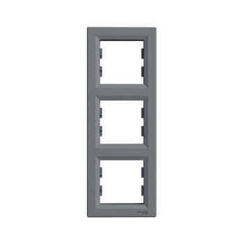 Рамка вертикальная SE EPH5810362 Asfora 3 постовая сталь