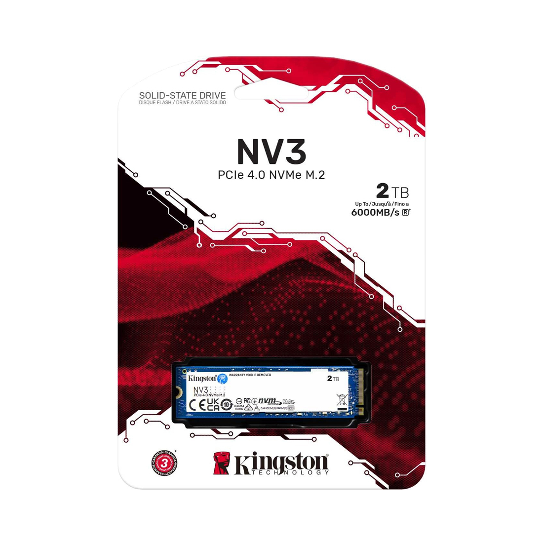 Твердотельный накопитель SSD Kingston NV3 SNV3S/2000G M.2 NVMe PCIe 4.0x4 — изображение 3