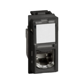 Розетка компьютерная Bticino KG4279C6S Living Now RJ45 cat6 STP 1 модуль чёрный