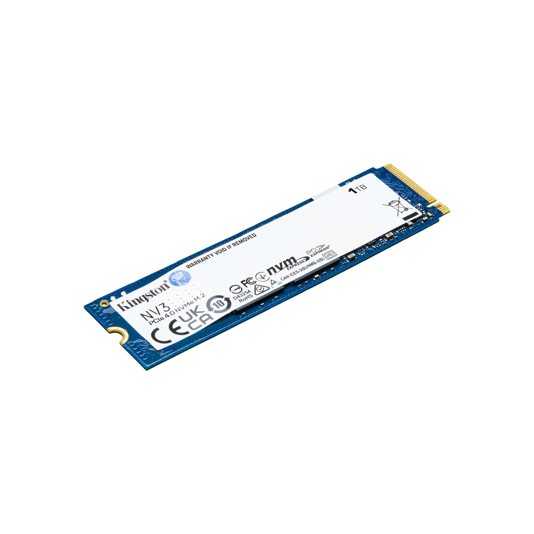 Твердотельный накопитель SSD Kingston NV3 SNV3S/1000GBK 1000GB M.2 NVMe PCIe 4.0x4 6000/4000Мб/сBULK