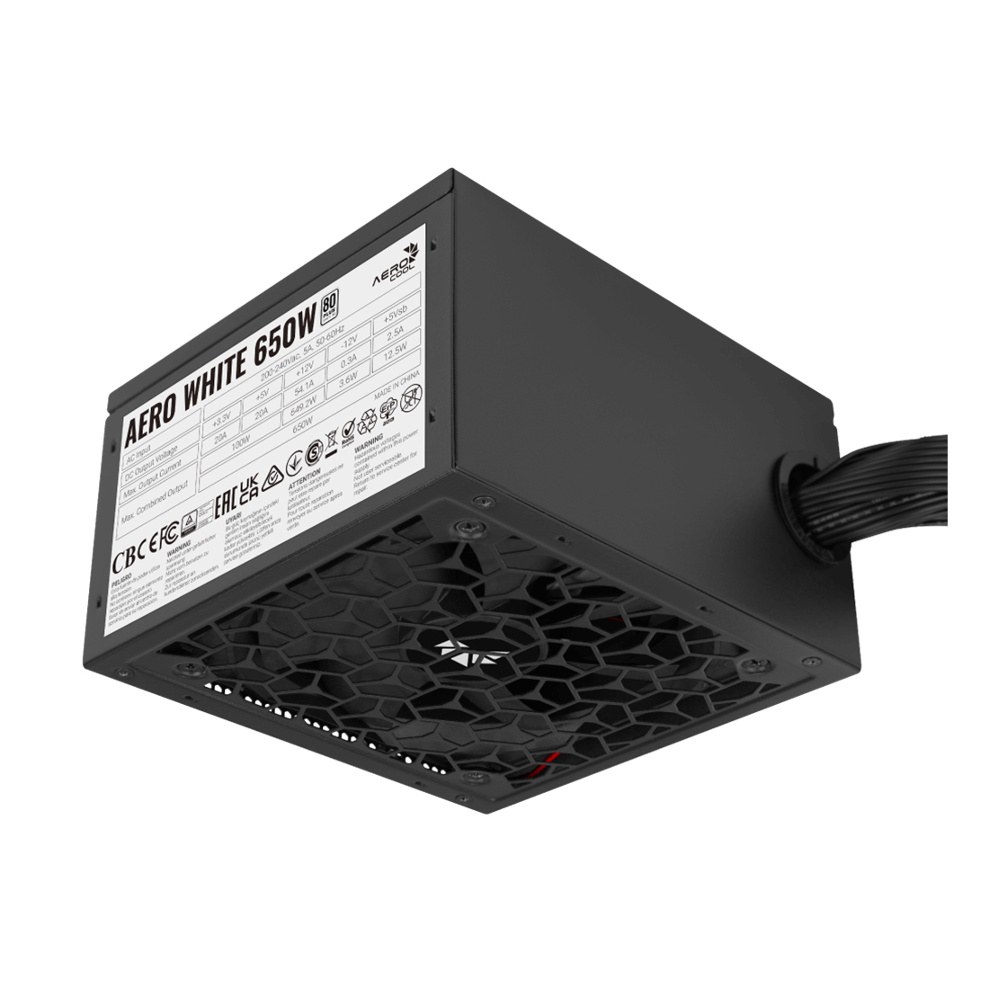 Блок питания Aerocool AERO WHITE 650W — изображение 3