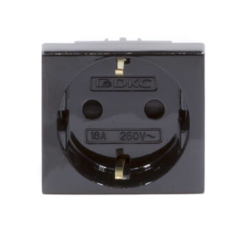 Розетка силовая серии Viva DKC 45205 2Р+Е со шторками черная