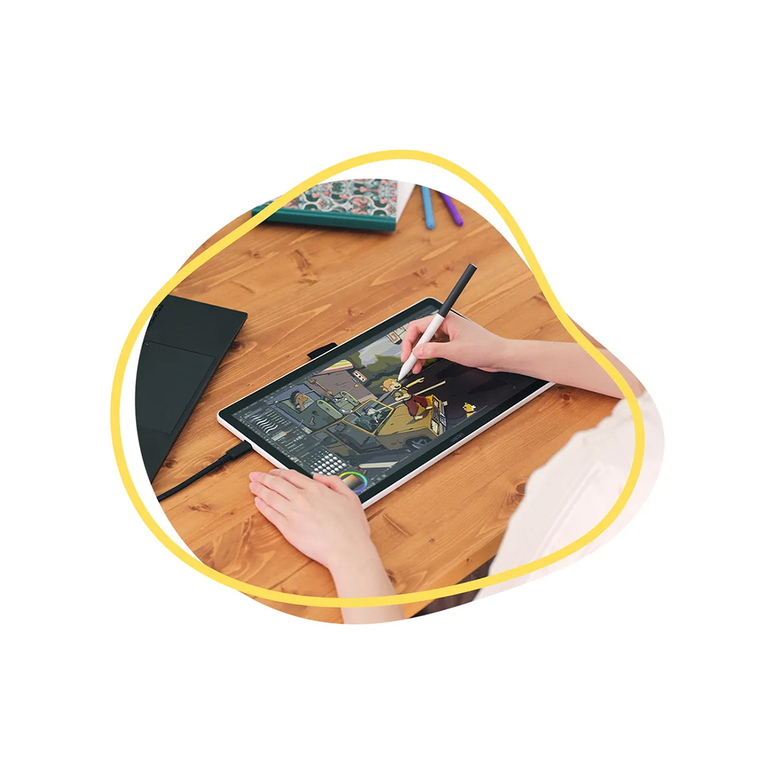 Графический планшет Wacom One pen display 14.0" (DTC141W0) — изображение 3