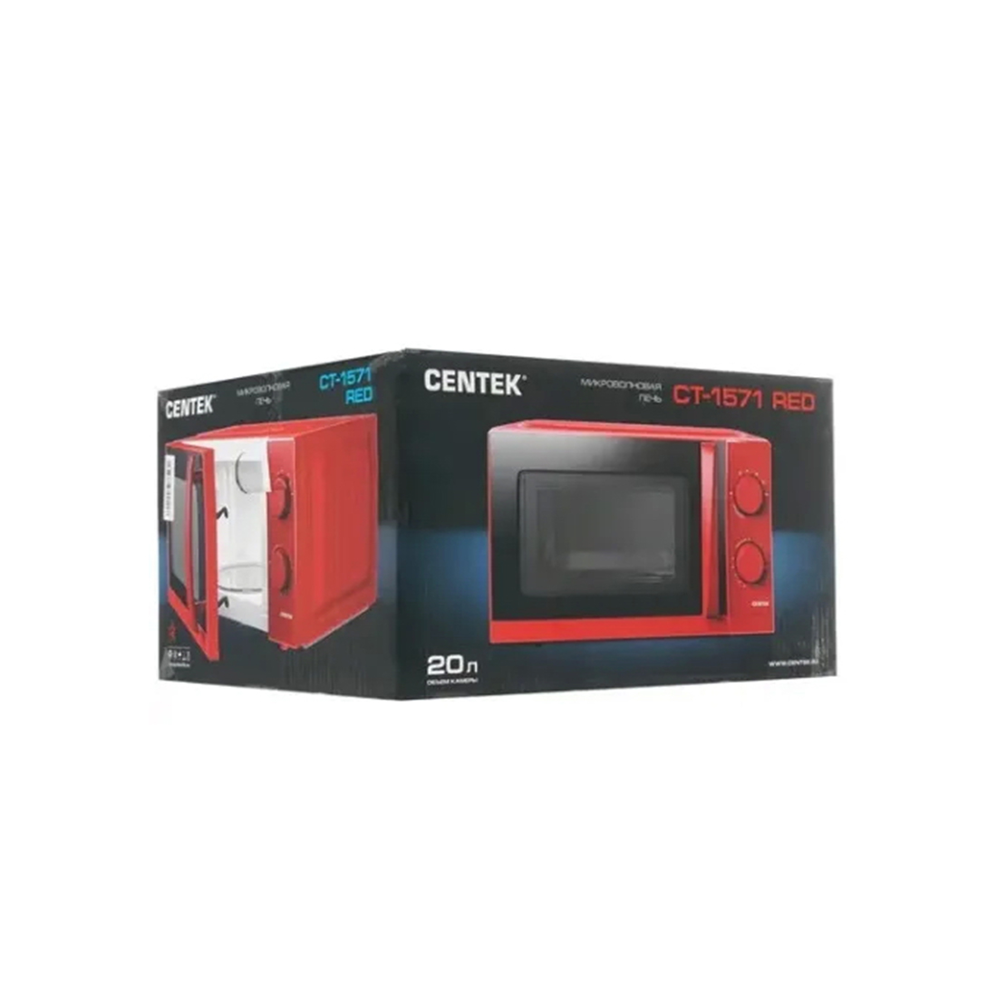 Микроволновая печь Centek CT-1571 Красный — изображение 3