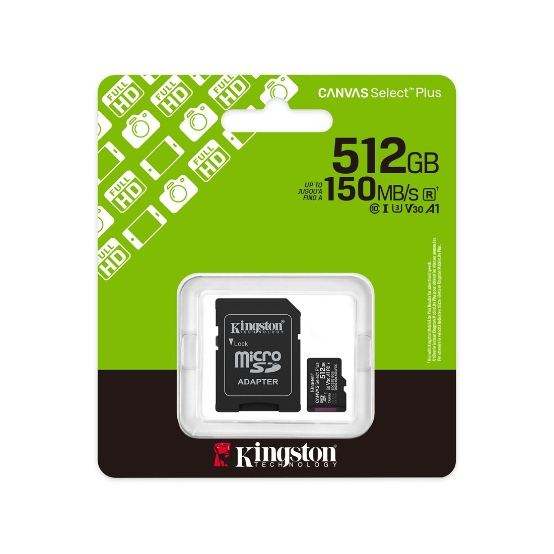 Карта памяти Kingston SDCS3/512GB Canvas Select Plus A1 U3 V30 512GB — изображение 3