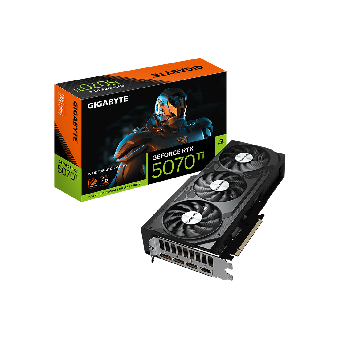 Видеокарта Gigabyte (GV-N507TWF3OCV2-16GD) RTX5070Ti WINDFORCE OC V2 16G — изображение 3