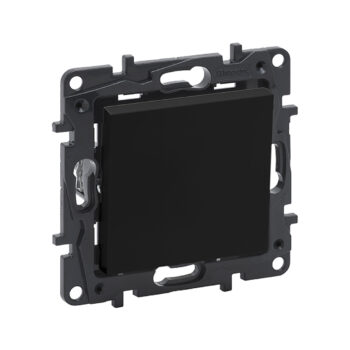 Выключатель одноклавишный Niloe Step 10А авт.клеммы Чёрный new